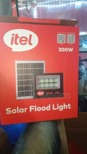 The Itel 300w Solar Flood Light (Model: Iec-fb300)