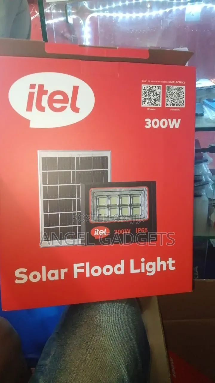 The Itel 300w Solar Flood Light (Model: Iec-Fb300)