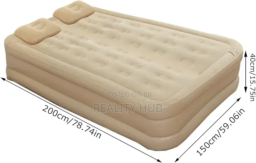 Inflatable Automatic Inflatable Bed Twin - Integrated Pump -