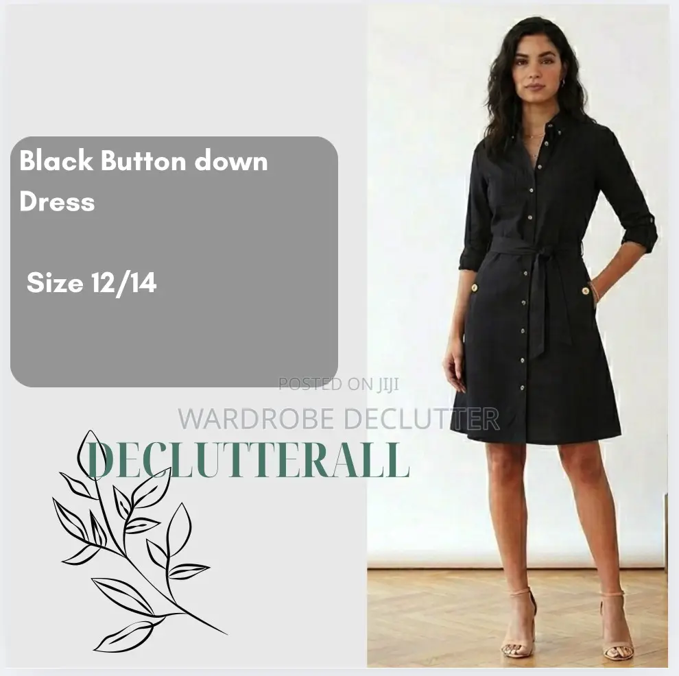 Black Button Down Dress