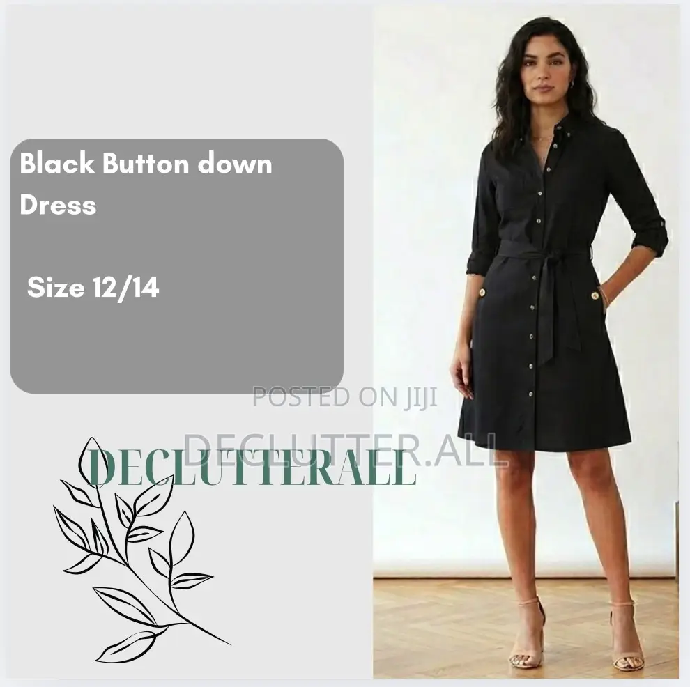 Black Button Down Dress