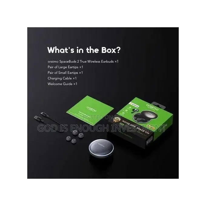 Oraimo Spacebuds 2 Ai Smart 45hrs Playtime With X2 Noise Cancellation