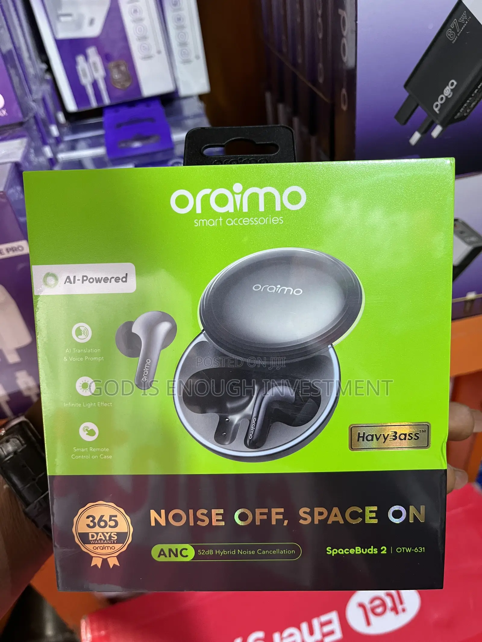 Oraimo Spacebuds 2 Ai Smart 45hrs Playtime With X2 Noise Cancellation