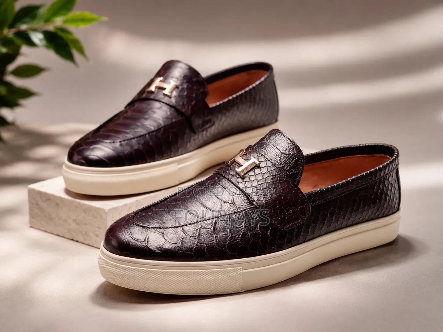 Croc Skin Loafers