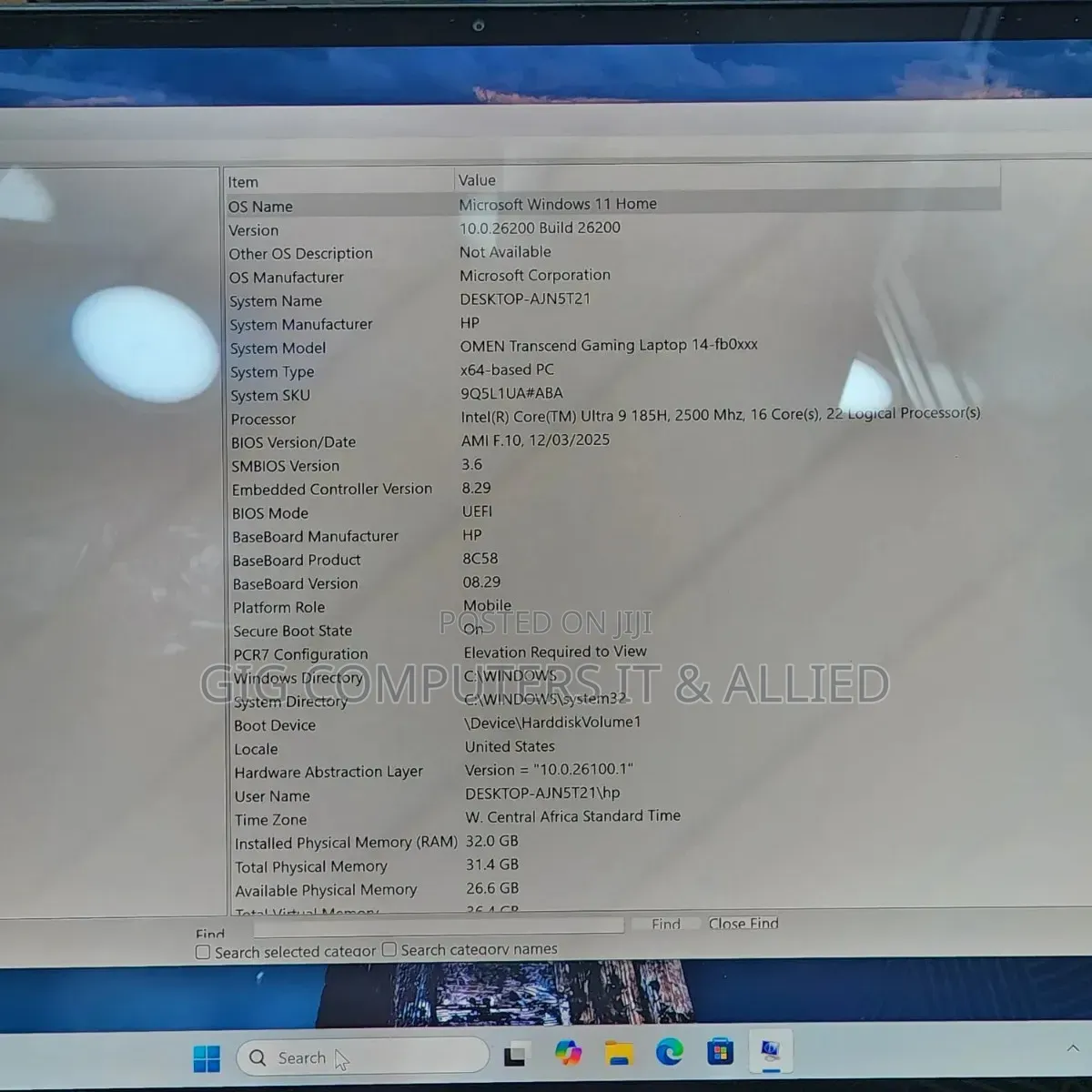 Laptop HP Omen Pro 32GB Intel Core Ultra 9 SSD 1T