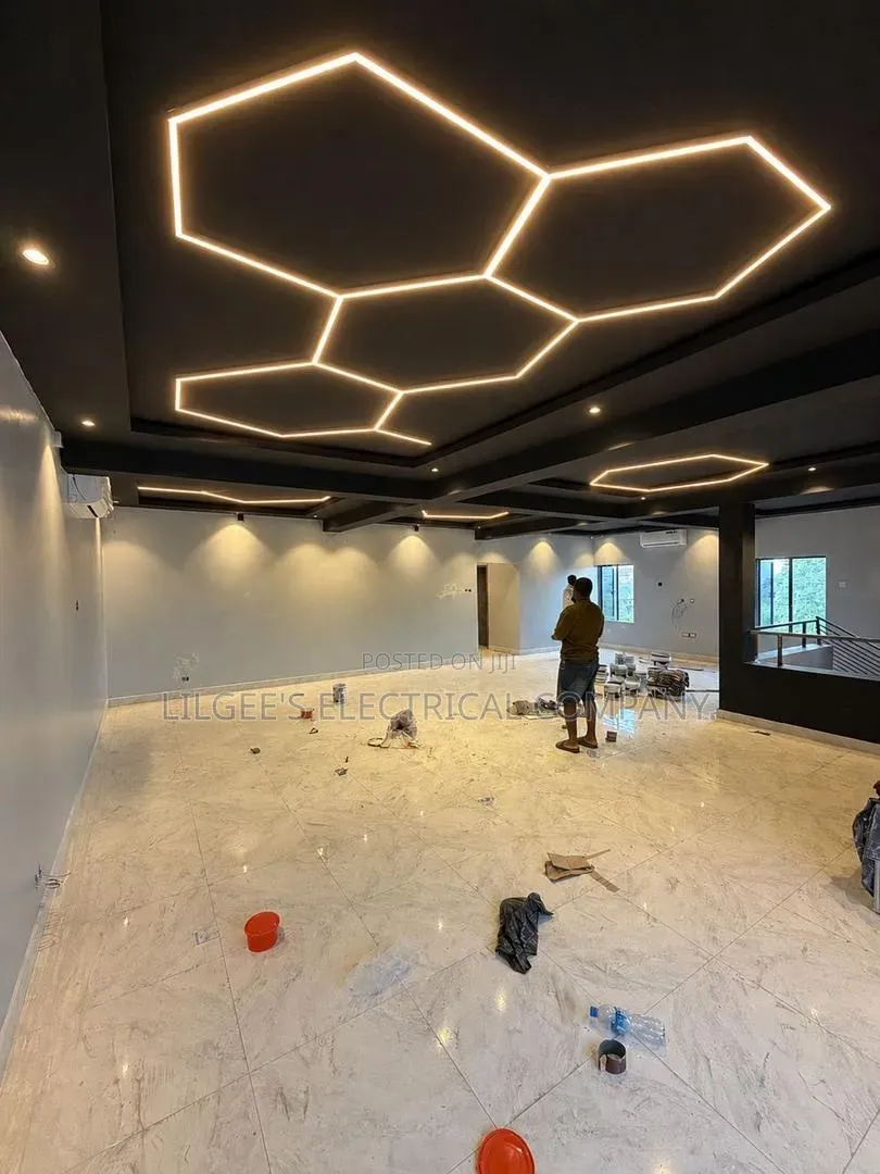 White and Warmwhite Hexagonal Led Light