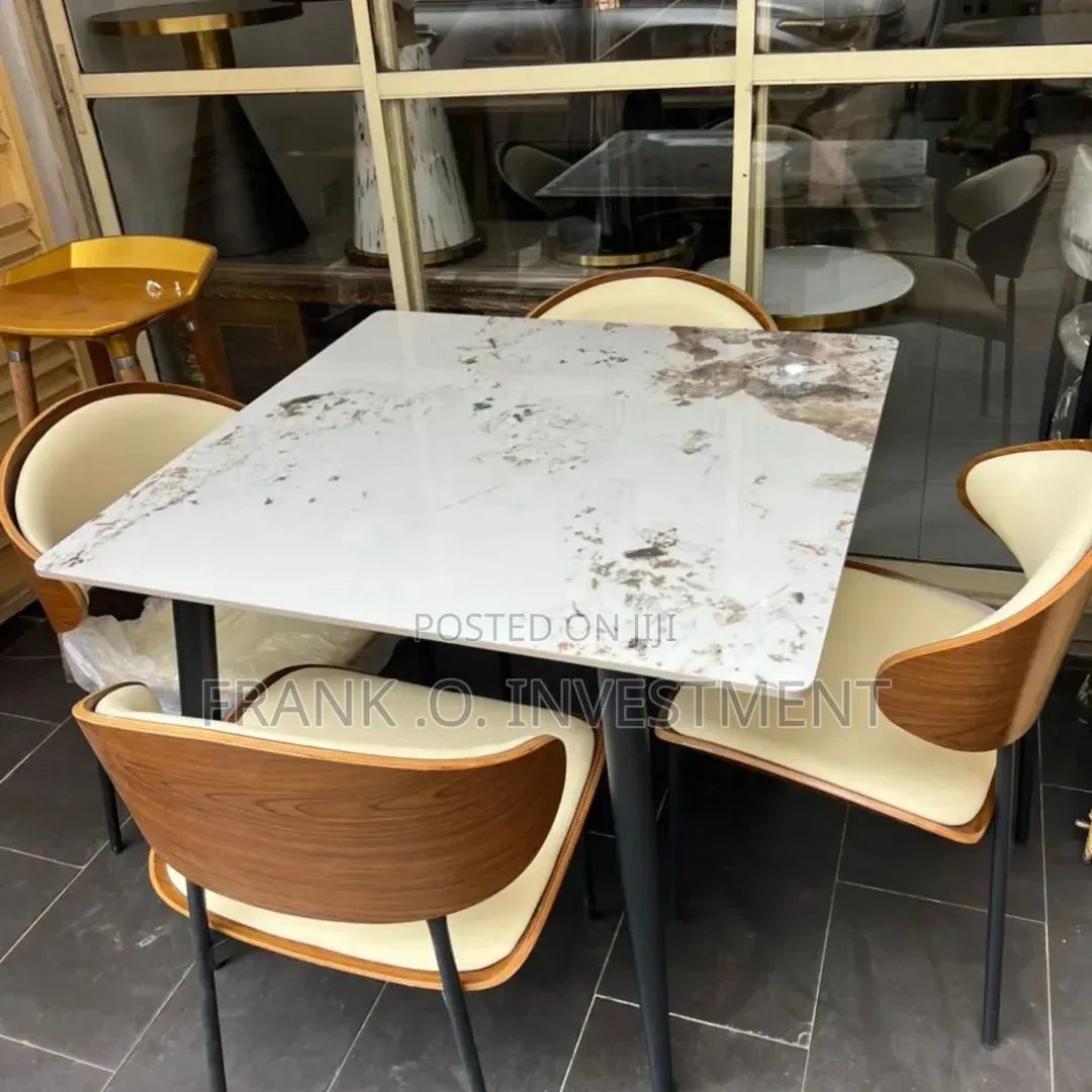 Square Dining Set of Table and 4 Chairs