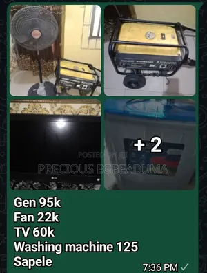 Gen, Fan, Tv, Washing Machine