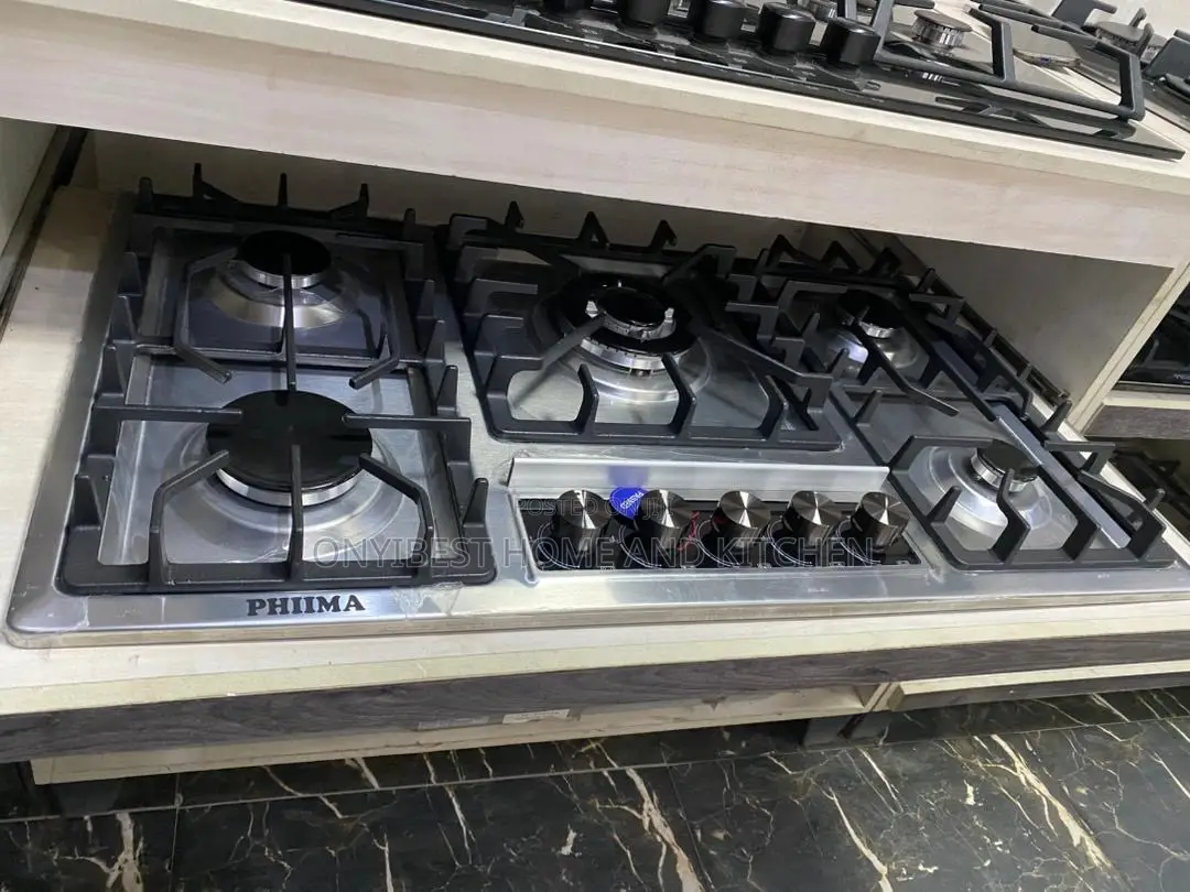 Stainless Steel 5 Bunners Phiima Automatic Gas Cooker