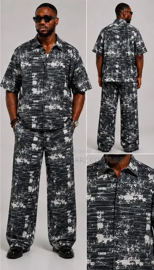 Premium Jean Camo 2-Piece Outfit for Men – Oversized Fit