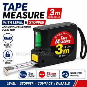 Tape Measure With Stopper 3m