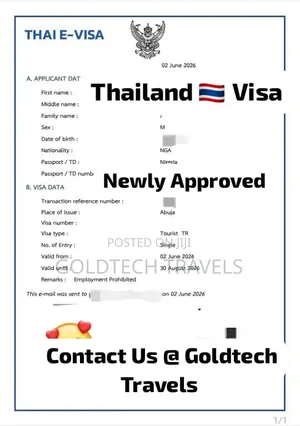 Thailand Tourist E-Visa Available
