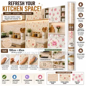 Self-adhesive Waterproof Decorative Wall & Cabinet Sticker Roll