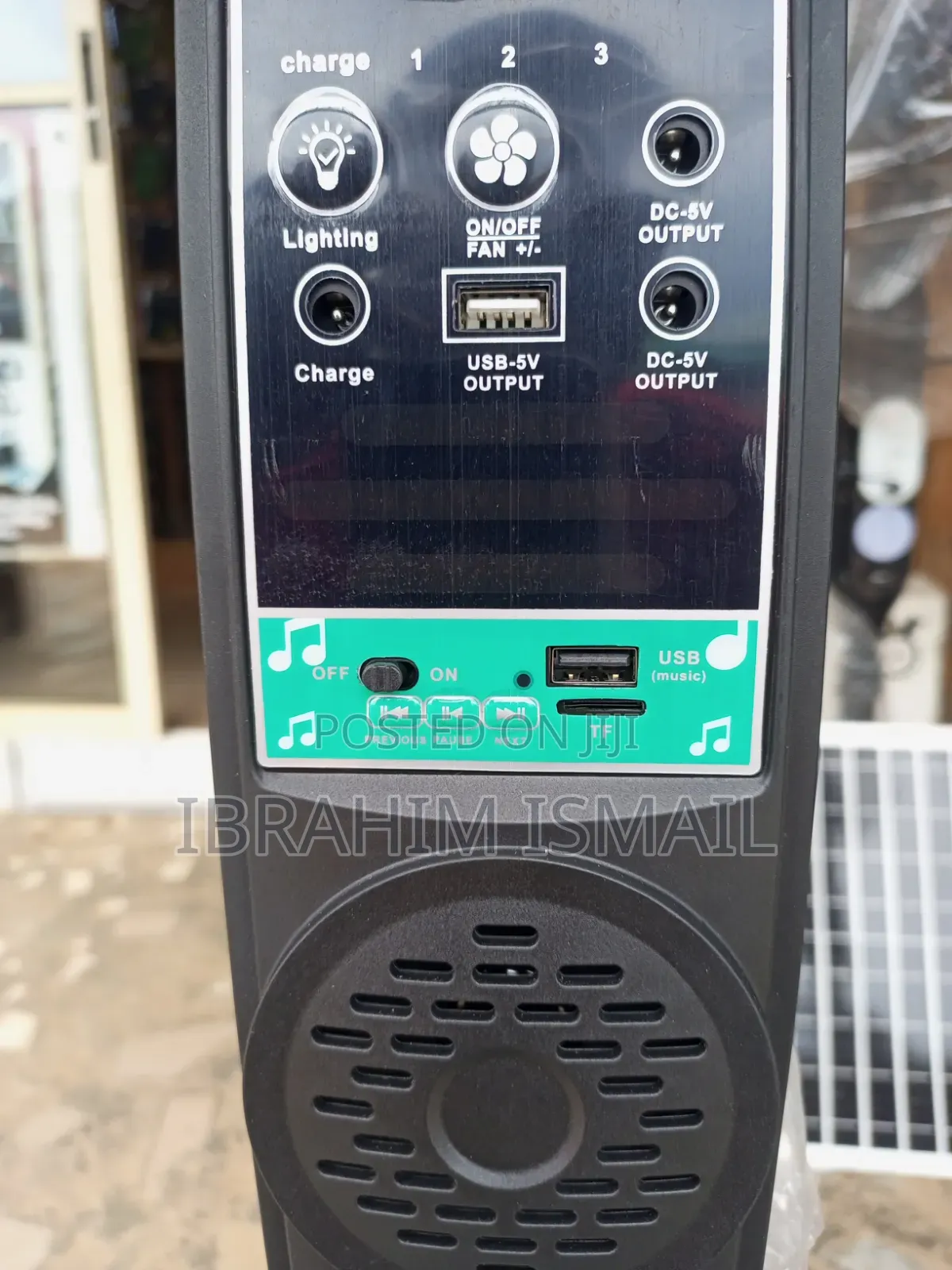 AC/Dc Solar Rechargeable Fan