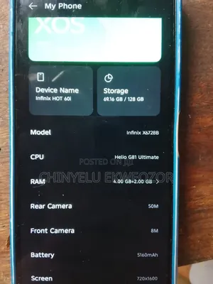 Infinix Hot 60i 128 GB Black