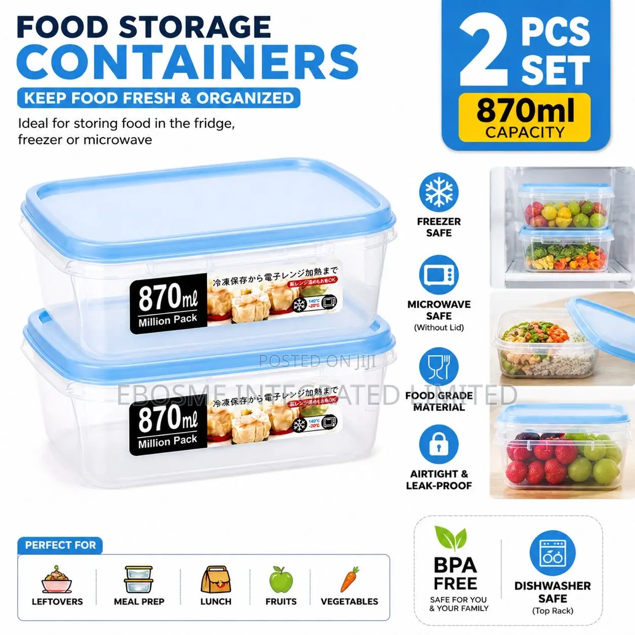 Microwaveable Food Containers 2set