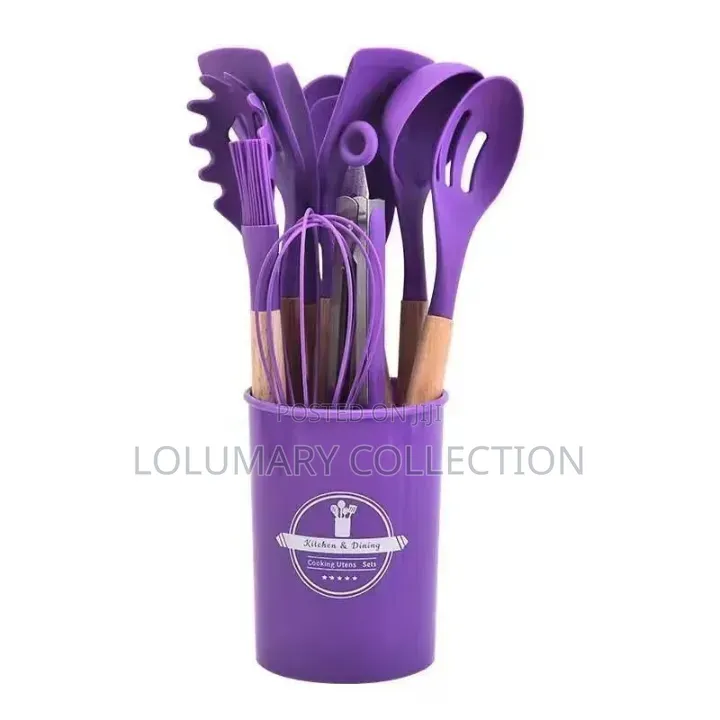 12pcs Silicone Cooking Spoon Set