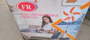 Fr 18-Inch Rechargeable Standing Fan. With Solar Panel
