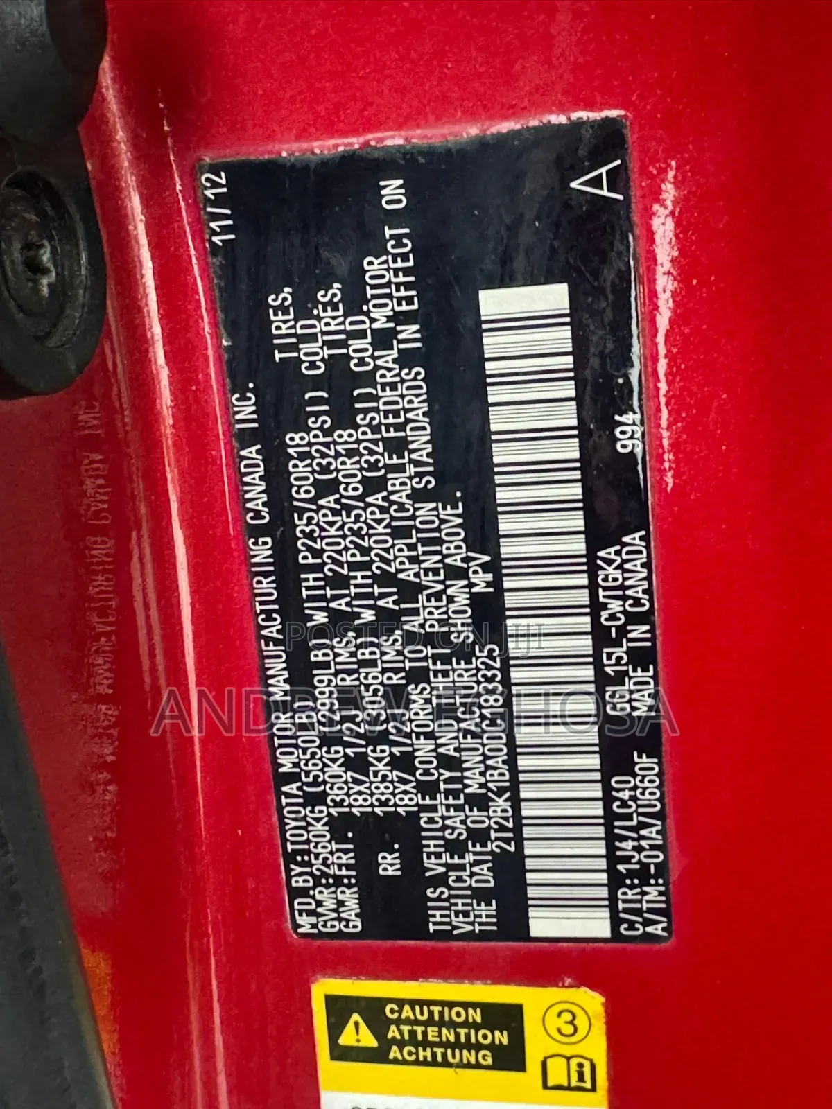 Lexus RX 2013 Red