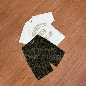 Leopard Print Denim Jorts