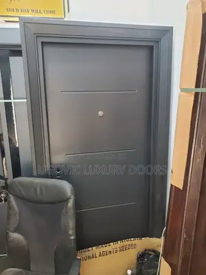 3ft Plain Black China Steel Door