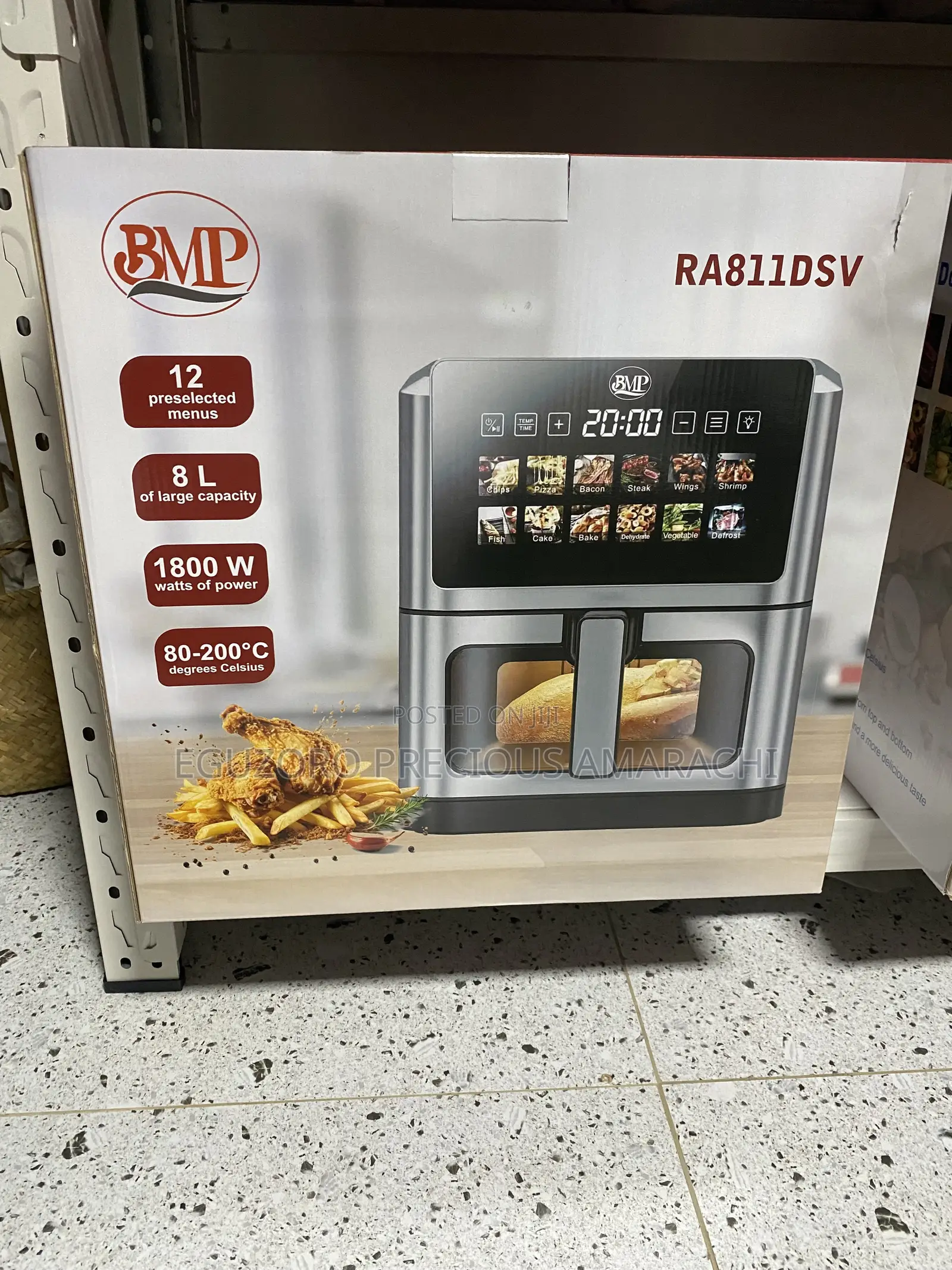 8l BMP Multifunctional Digital Airfryer-1800w