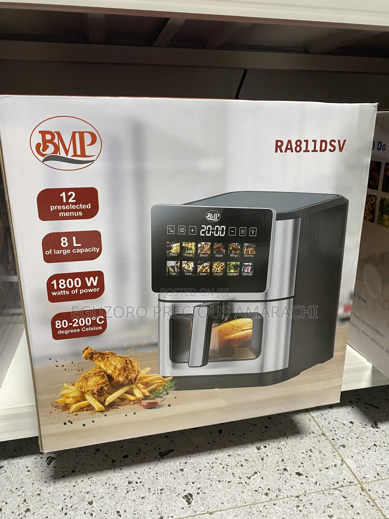 8l BMP Multifunctional Digital Airfryer-1800w