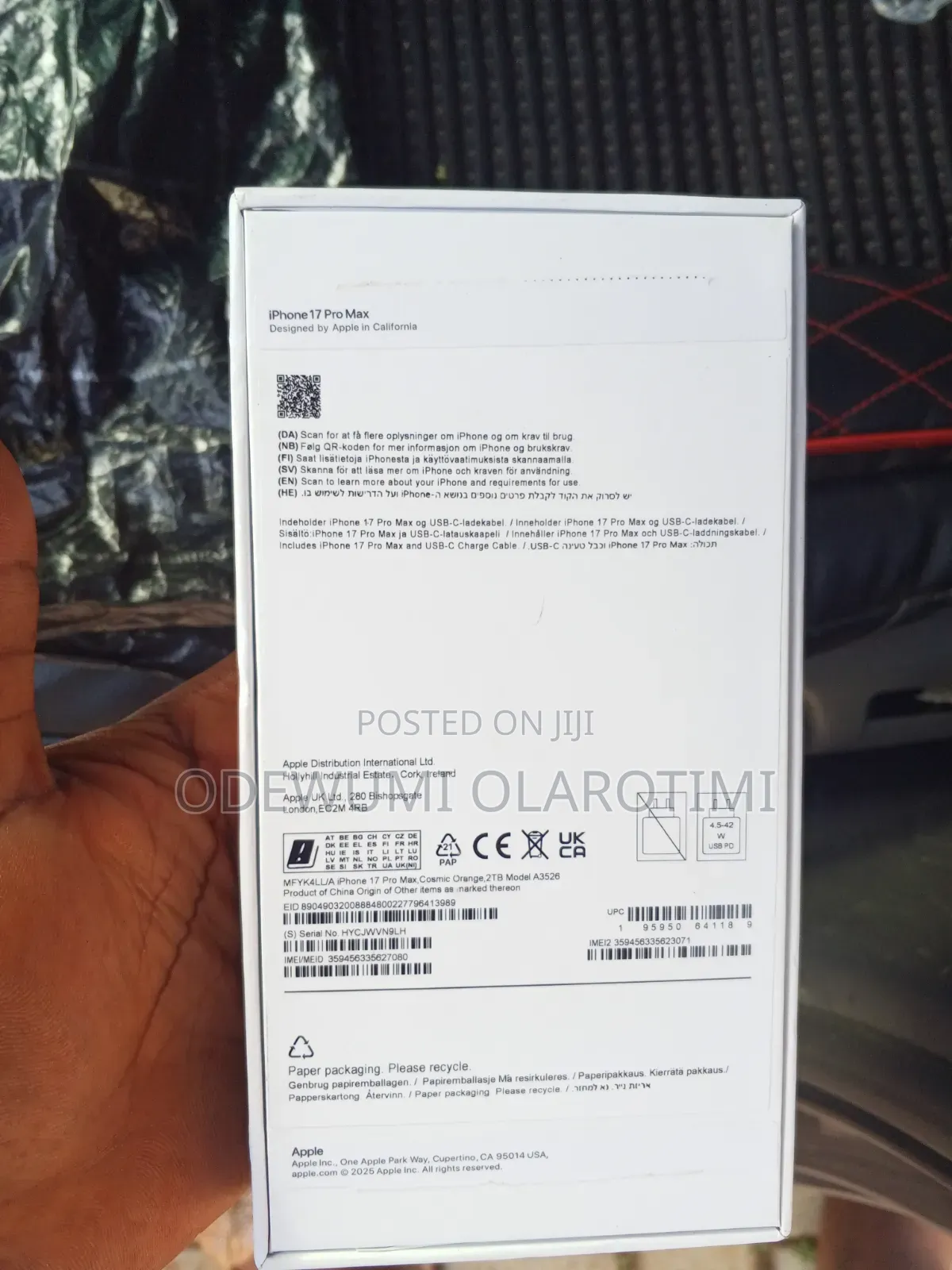 Apple iPhone 17 Pro Max 2 TB Orange