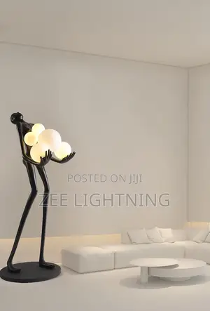 Standing Human Sculpture With Led Ball