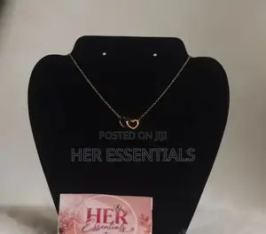 Stainless Steel Double Heart Pendant Necklace for Women