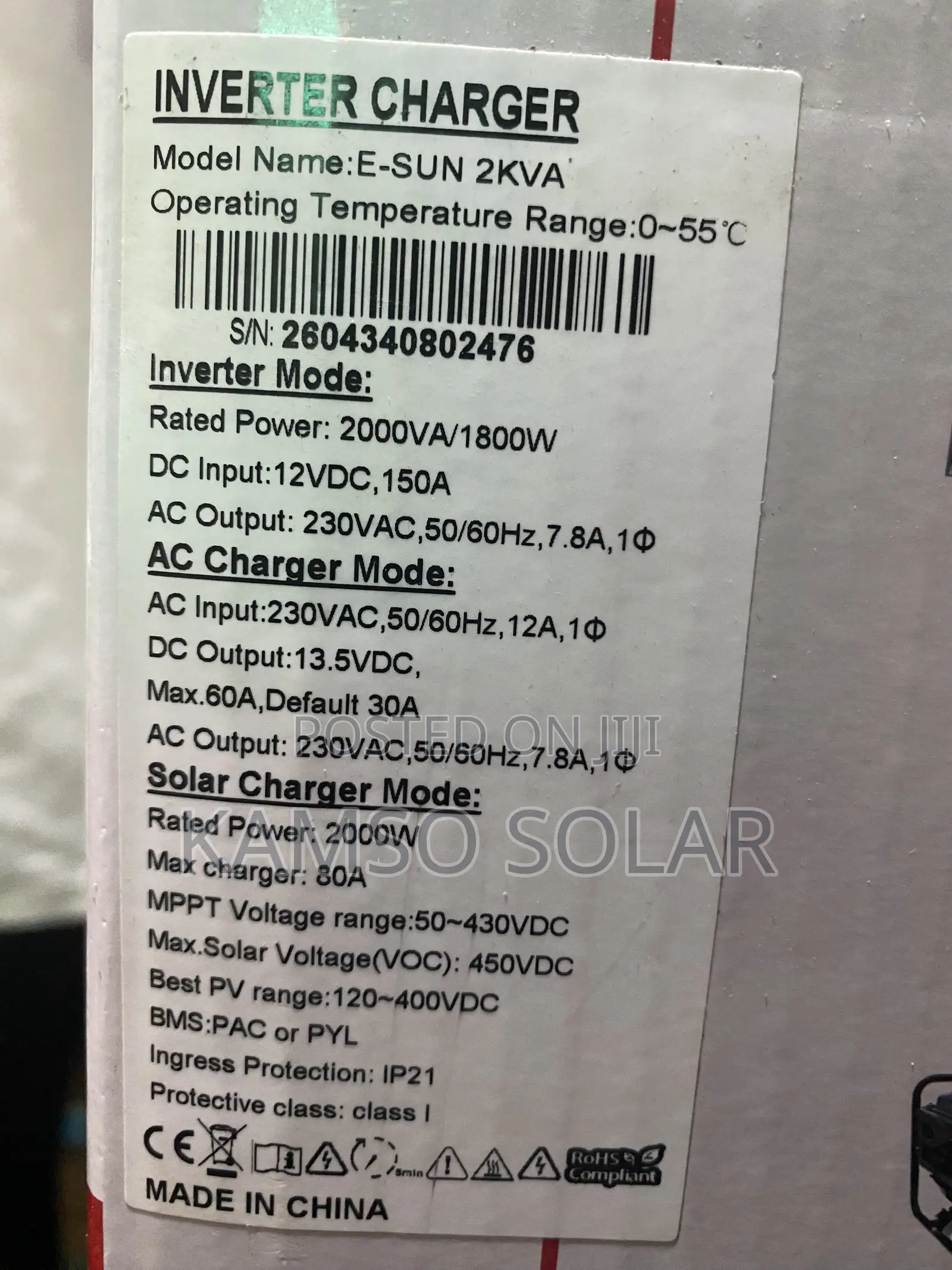 2kva 12v Sako Hybrid Inverter