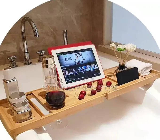 Bamboo Adjustable/Extendable Bathtub Tray Atm