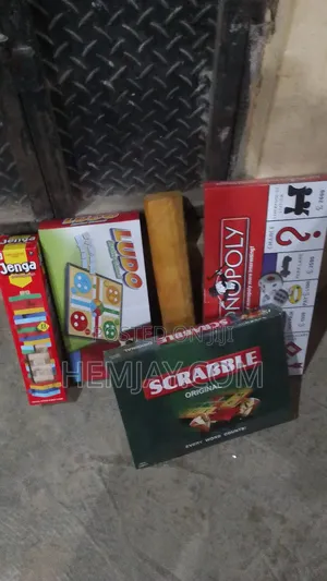 5in1 Family Party Games Combo (Jenga, Ayoo, Ludo, Scrabble,Monopoly)