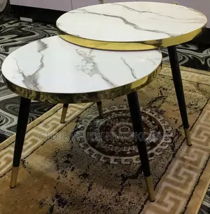 Luxury Marble Nesting Center Table Set | Modern Gold Coffee Table