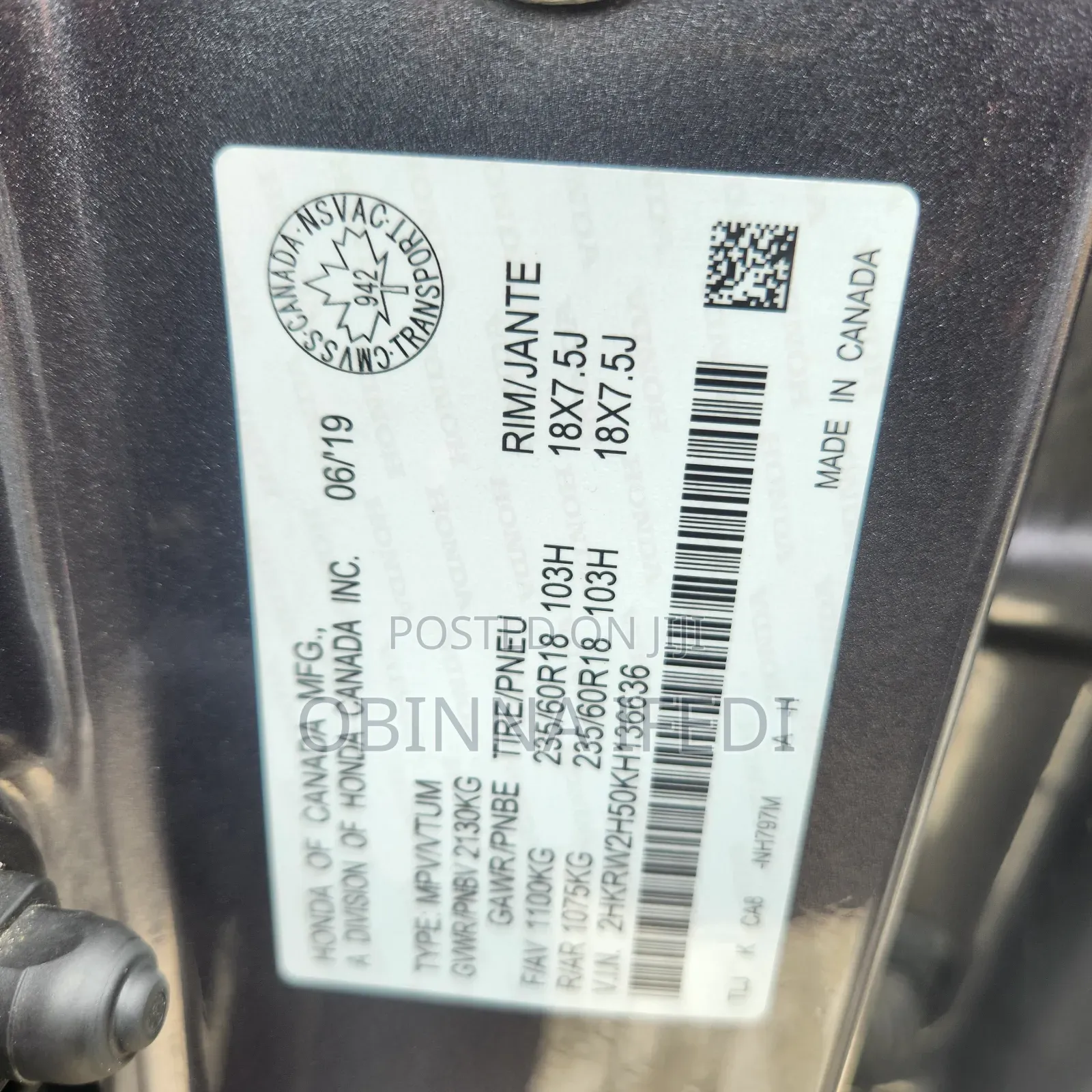 Honda CR-V 2020 Gray