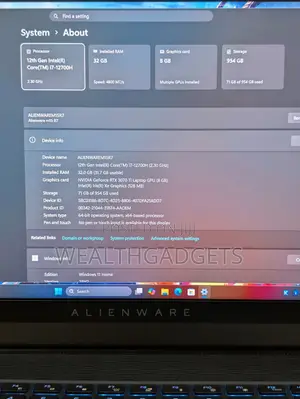 Laptop Alienware M15 R7 32GB Intel Core i7 SSD 1T