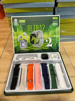 Smart Watch With Wireless Earbuds and 7 Straps