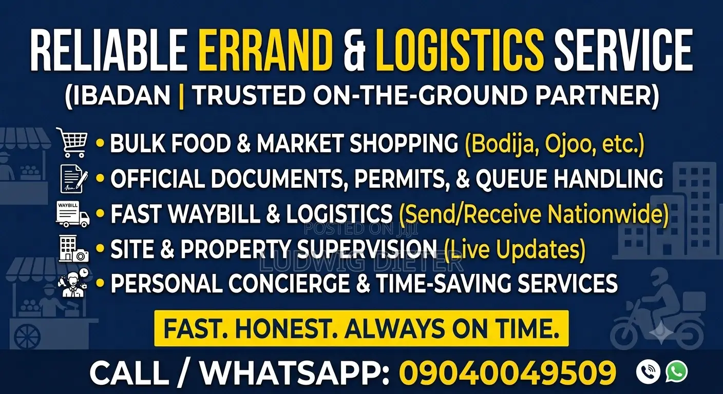 Trusted Errand Runner and Project Supervisor in Ibadan