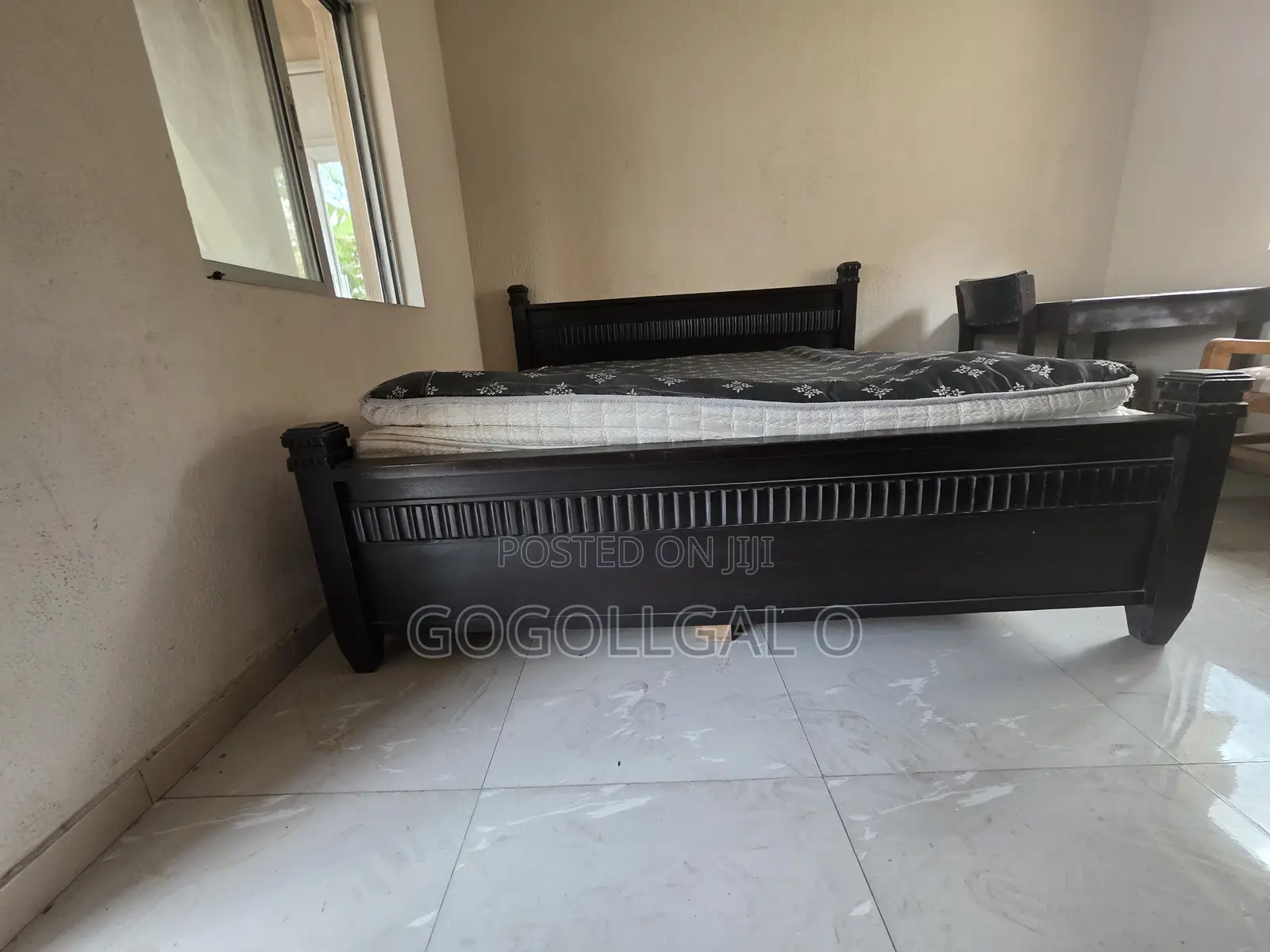 Bed Mattress Bedframe and Sidestools