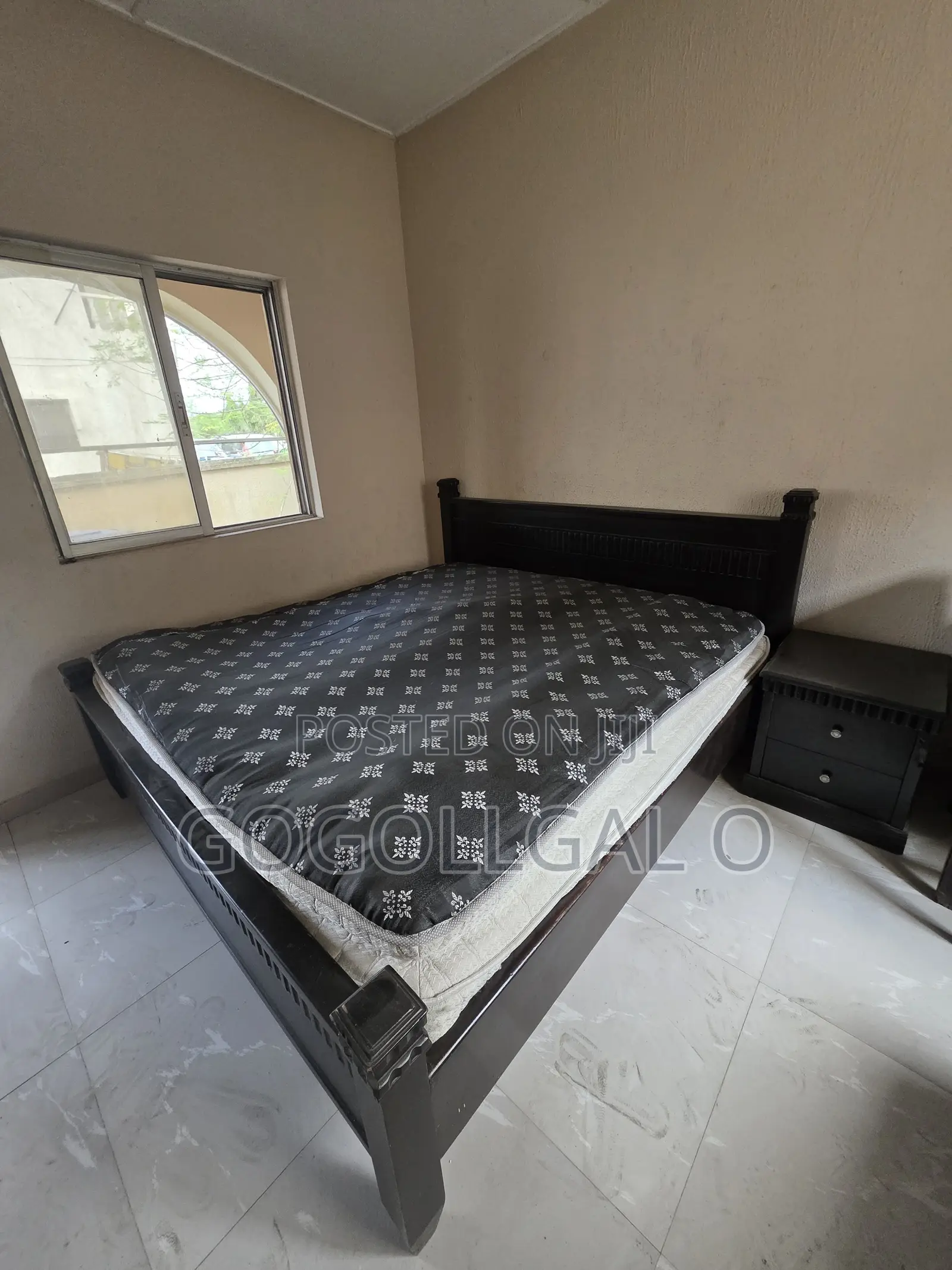 Bed Mattress Bedframe and Sidestools