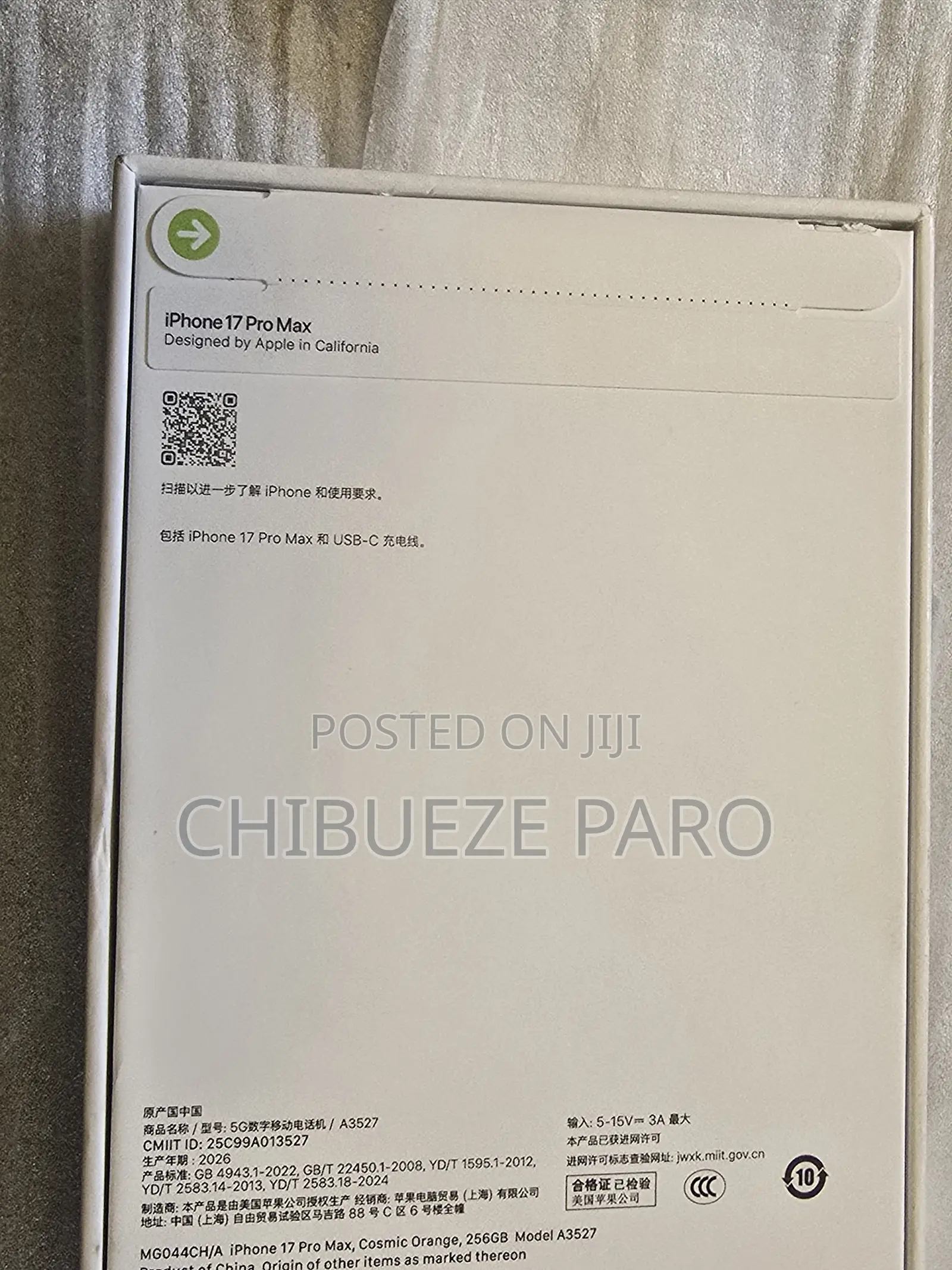 New Apple iPhone 17 Pro Max 256 GB Orange