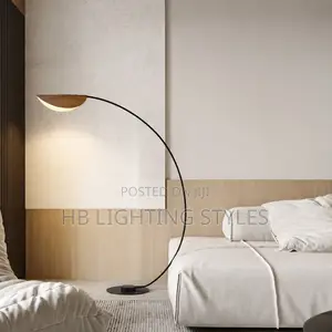 Nordic Brown Parabolic Led Floor Lamp