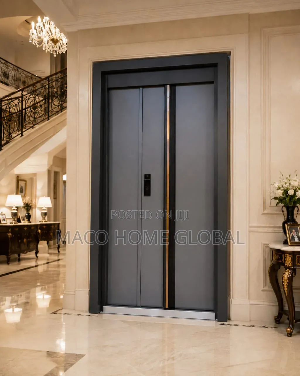 4ft by 7ft Fire Proof Security Door With Smart Lock