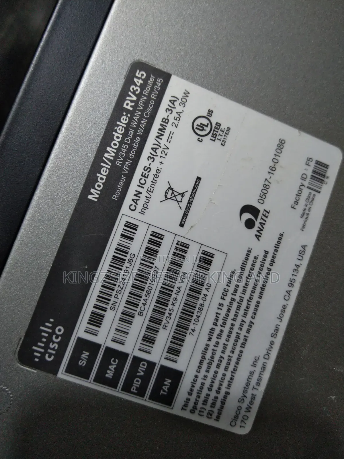 Cisco Rv345 VPN Router