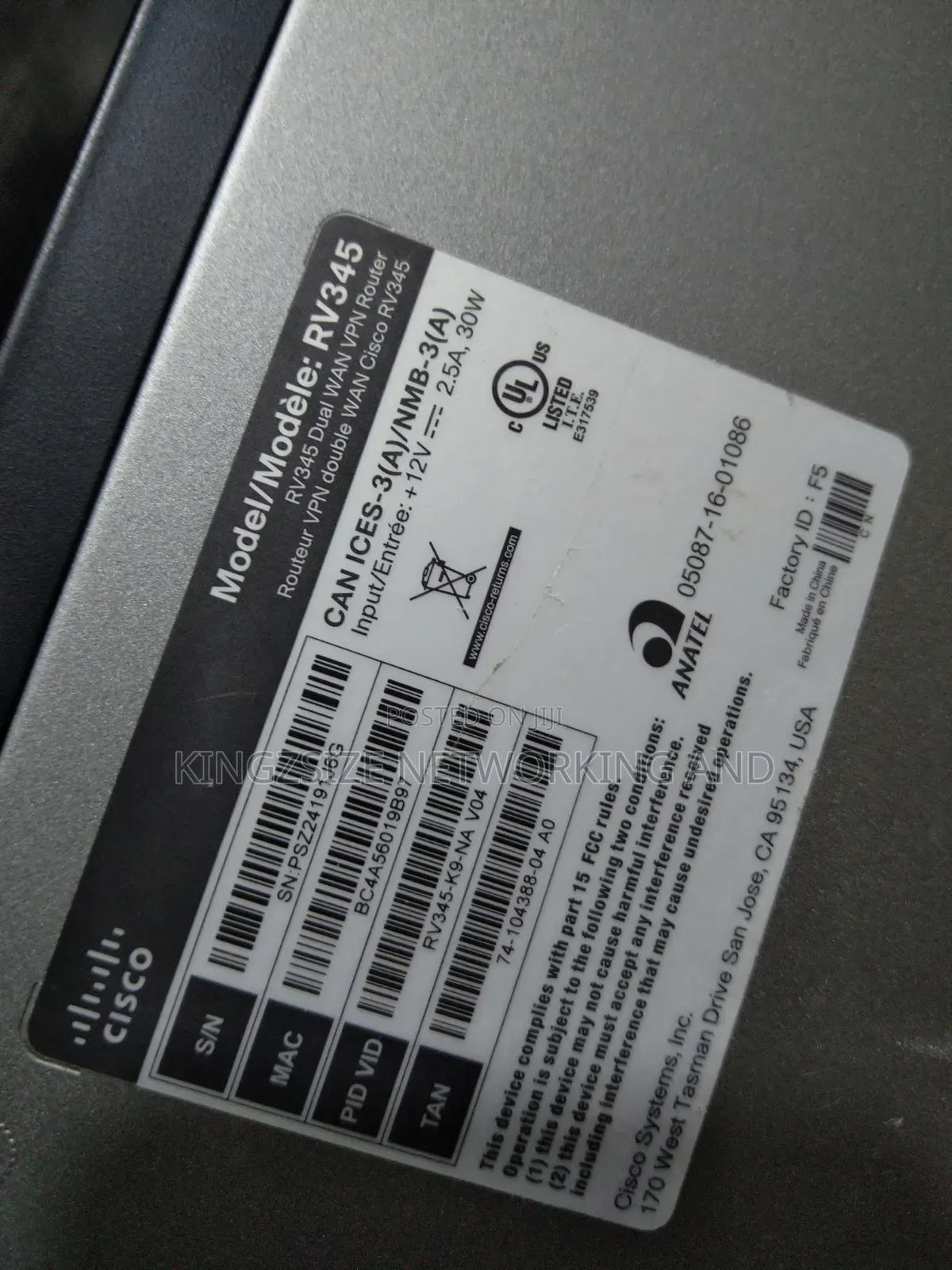 Cisco Rv345 VPN Router