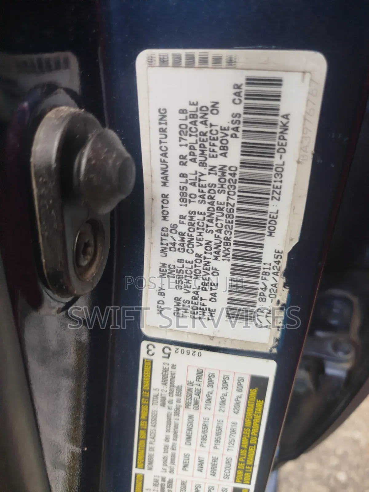 Toyota Corolla 2006 Blue