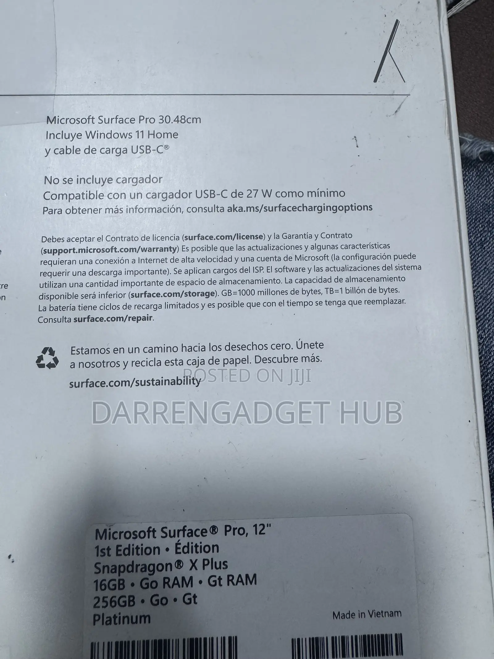 Microsoft Surface Pro Copilot+ PC 12 16GB Qualcomm Snapdragon X Plus