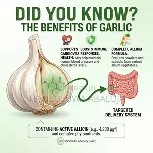 Garlic Allium Complex for Heart, Immune Antioxidant Support.