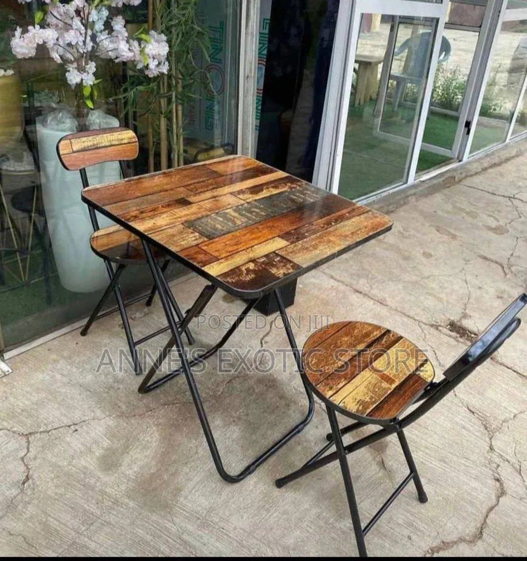 Foldable Bistro Dining Table 2 Chairs Set