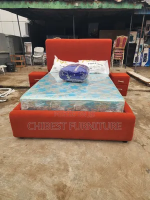 Queen Size Padded Bed Frame With Side Drawers